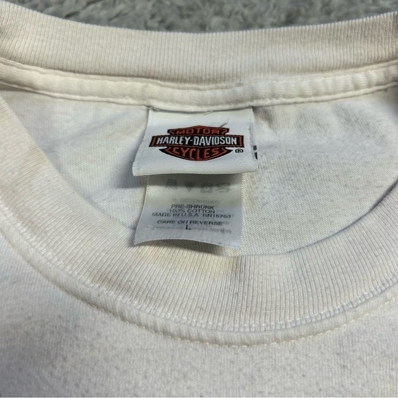 Harley Davidson Shirt Mens Large 100 Years of Harley Bicycle Motorcycle Y2K - Picture 4 of 11